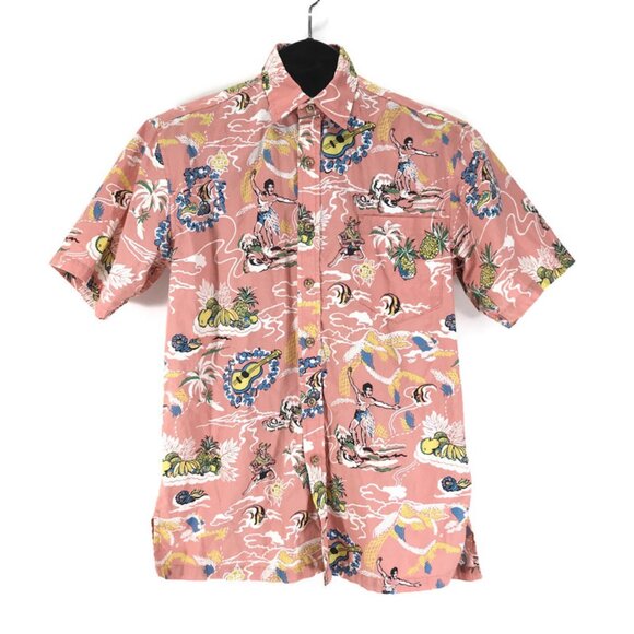 Cooke Street Short Sleeve Hawaiian Shirt Men's Small 100% Cotton Surfing Aloha - Picture 1 of 10